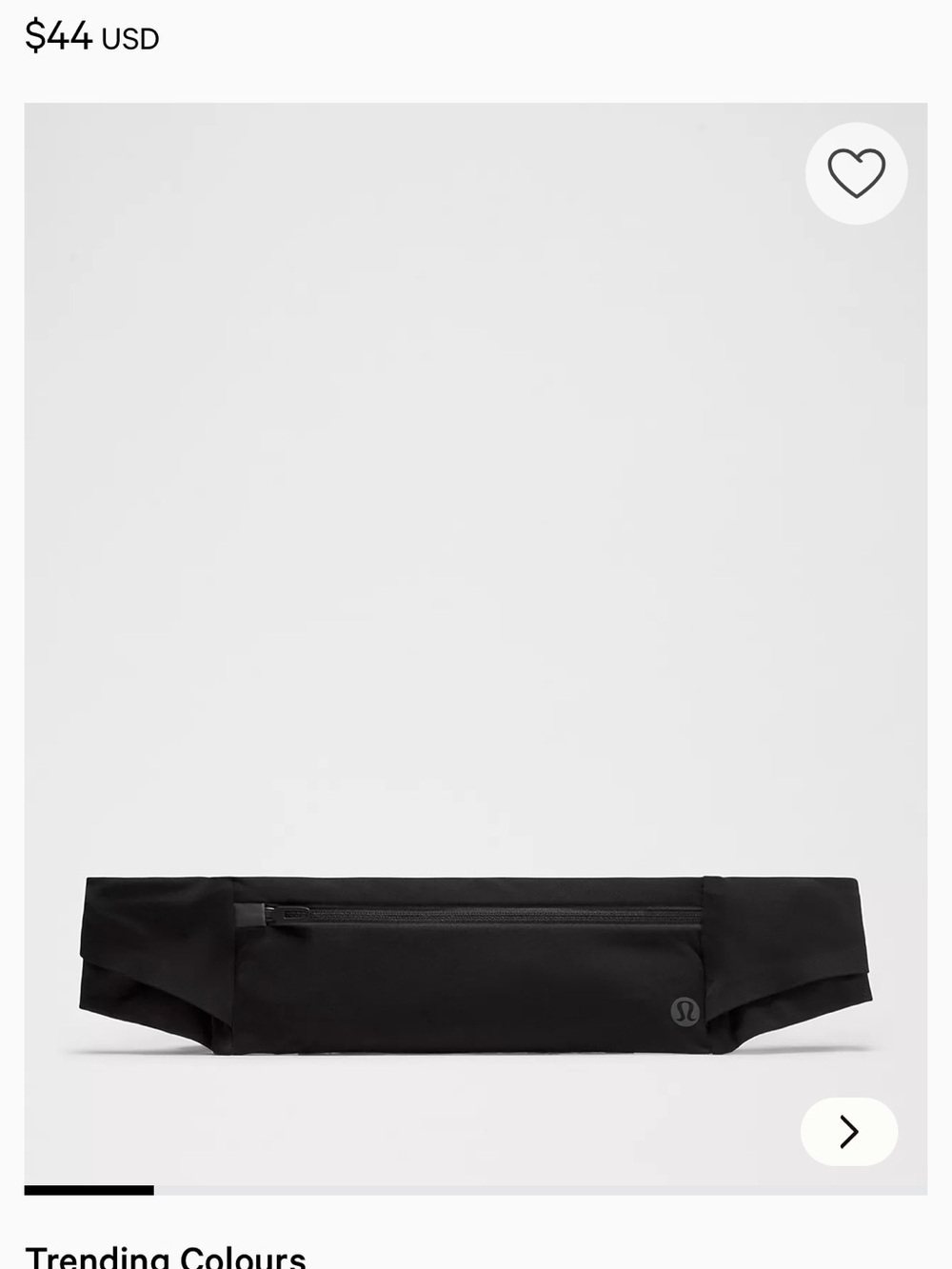 lululemon athletica Black Slim Belt Bag